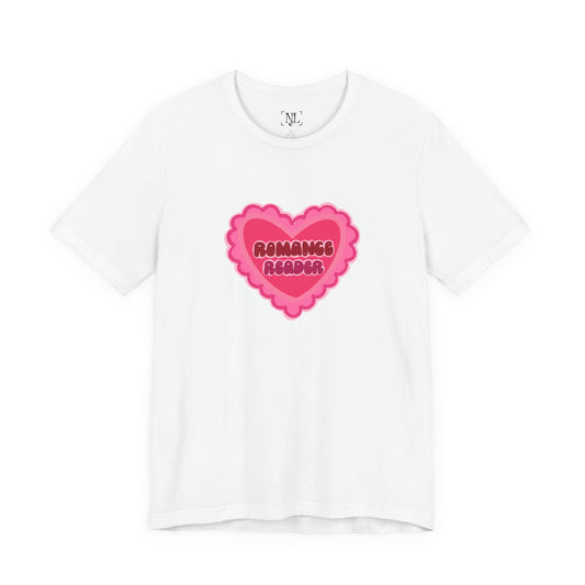 Romance Reader Heart Logo — Bookish Tee