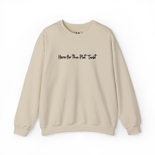 Here for the Plot Twist - Bookish Villa Inspired Embroidered Sweatshirt