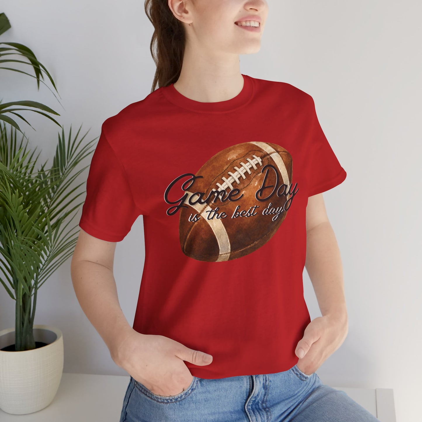Game Day Football Tee — "Game Day is the best day" Vintage Football Shirt