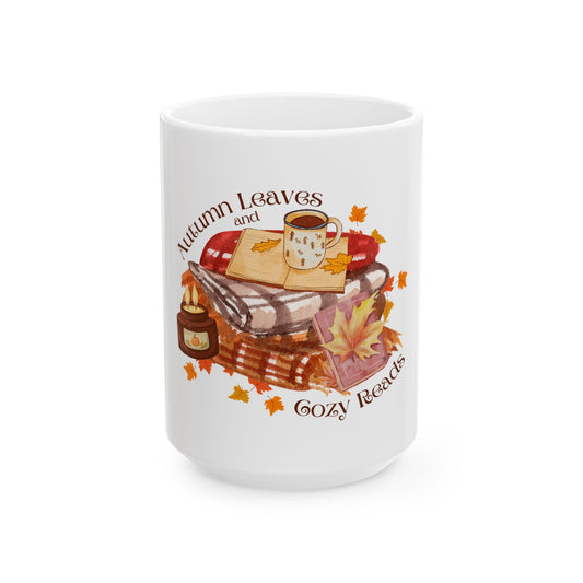 Autumn Leaves & Cozy Reads Ceramic Mug