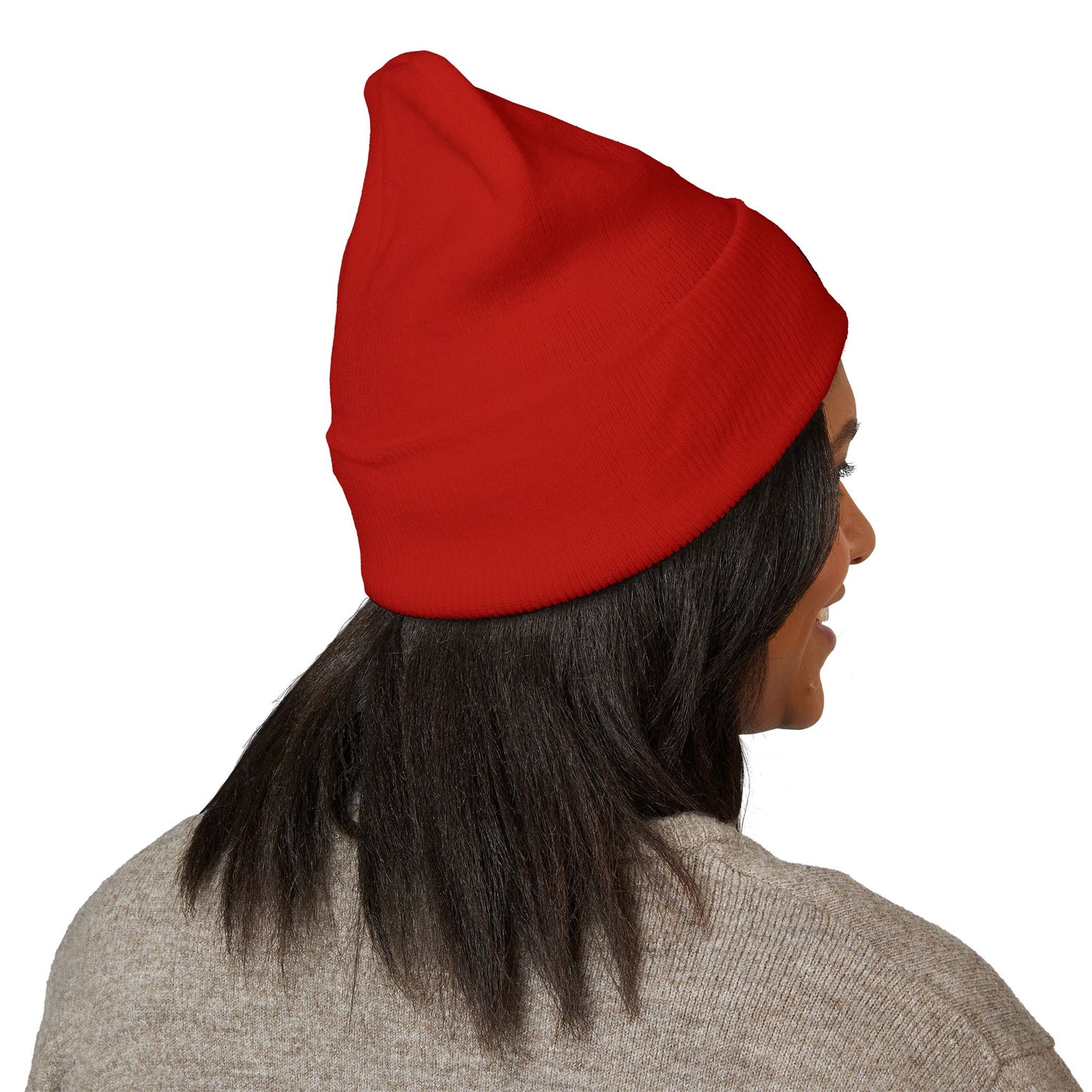 Football Mom Embroidered Cuffed Beanie – Cozy Sideline Knit Hat