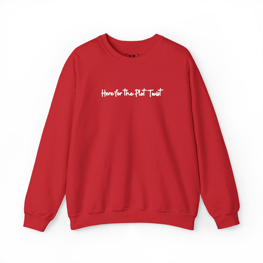 Here for the Plot Twist - Bookish Villa Inspired Embroidered Sweatshirt