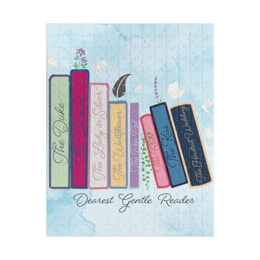 Dearest Gentle Reader Book Stack - Regency Romance Inspired Jigsaw Puzzle