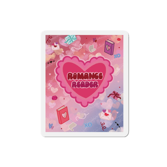 Romance Reader Heart Die-Cut Magnet — Cute Valentine’s Book Lover Gift