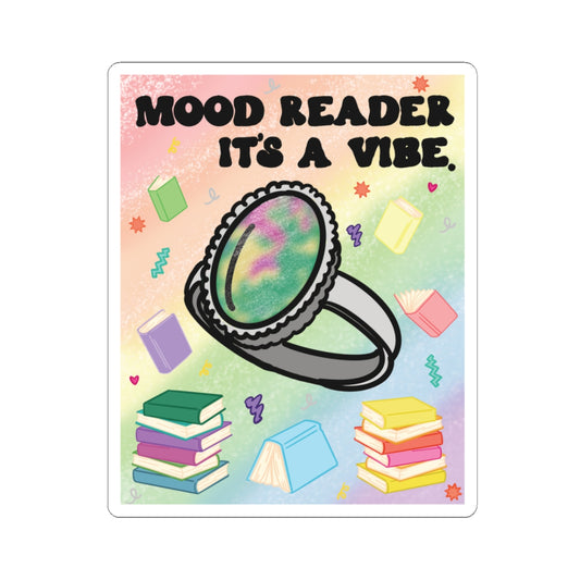 Mood Reader It's a Vibe — Bookish Kiss-Cut Sticker (without Genres)