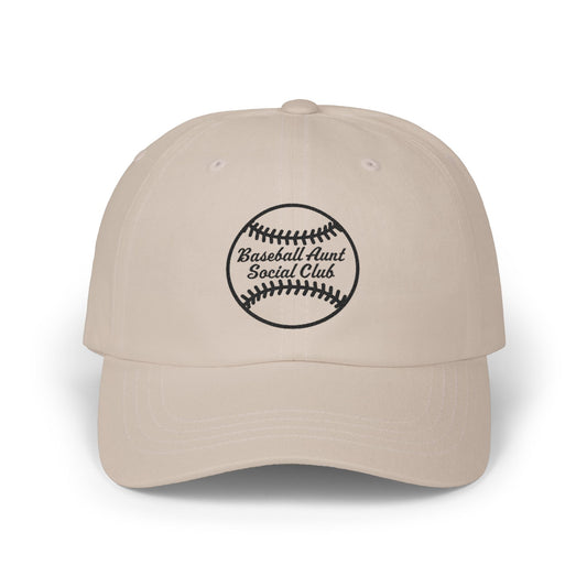 Baseball Aunt Social Club - Dad Cap Black Embroidered