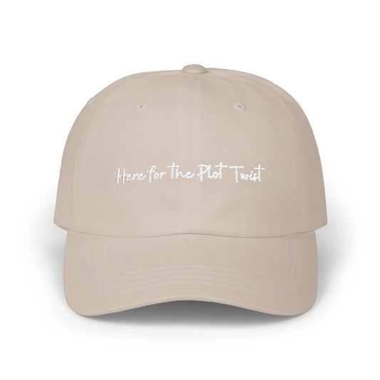Here for the Plot Twist - Bookish Villa Inspired Embroidered Baseball Hat
