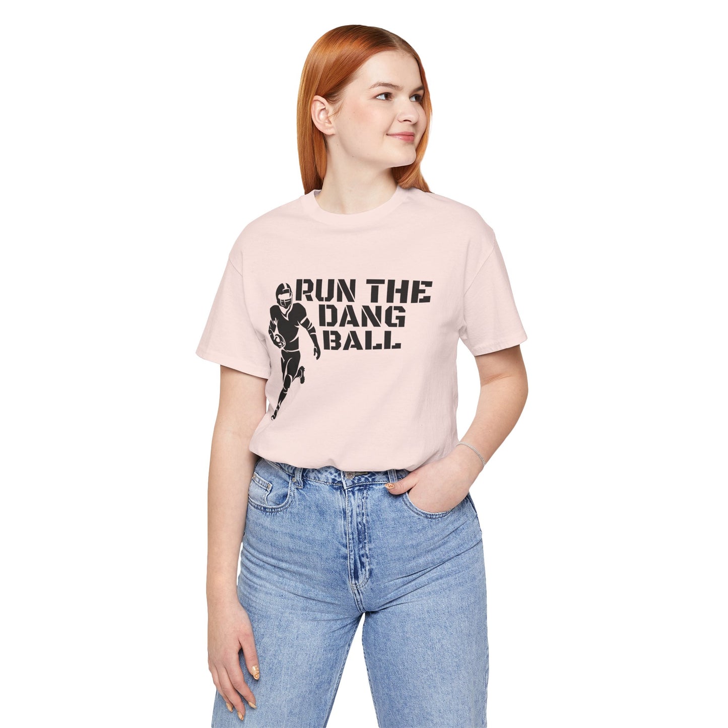 Run the Dang Ball T-Shirt — Football Player Graphic Tee