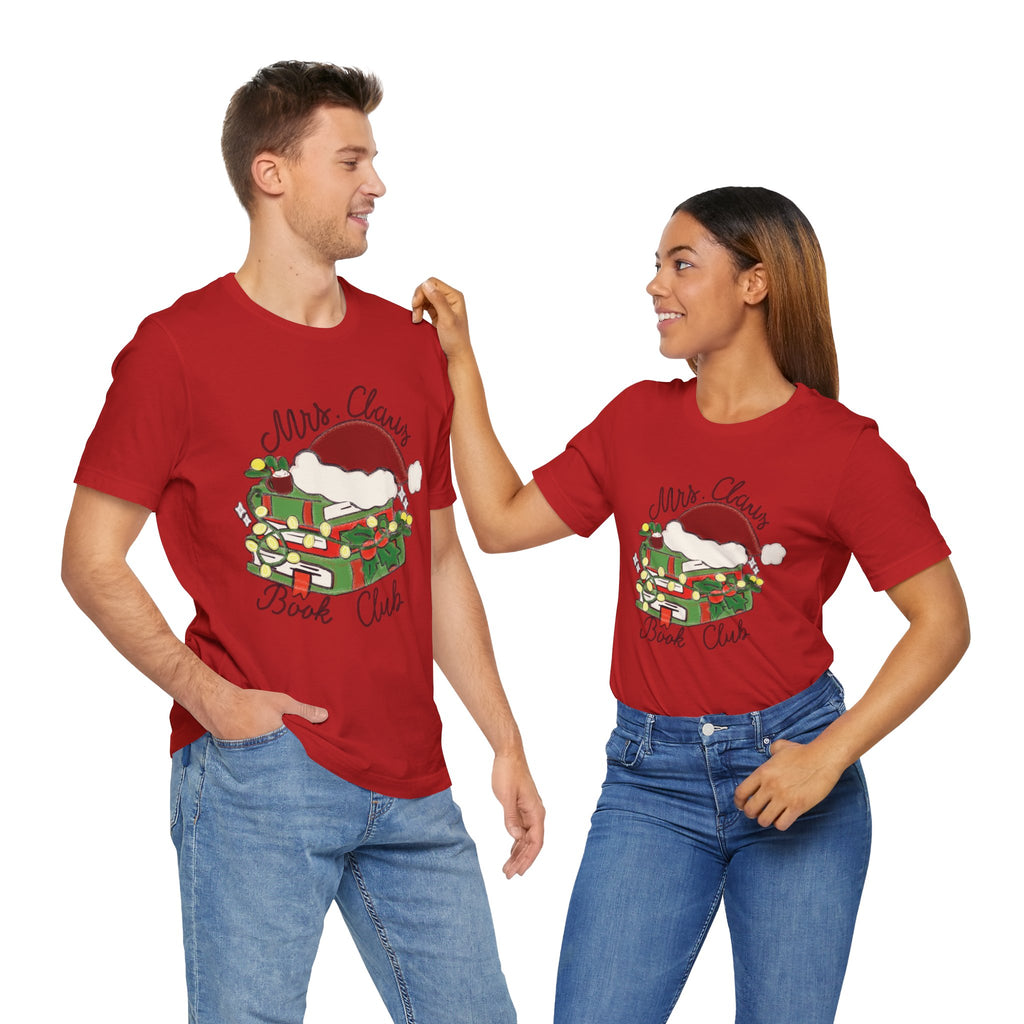 Mrs. Claus Book Club Short Sleeve Christmas Tee