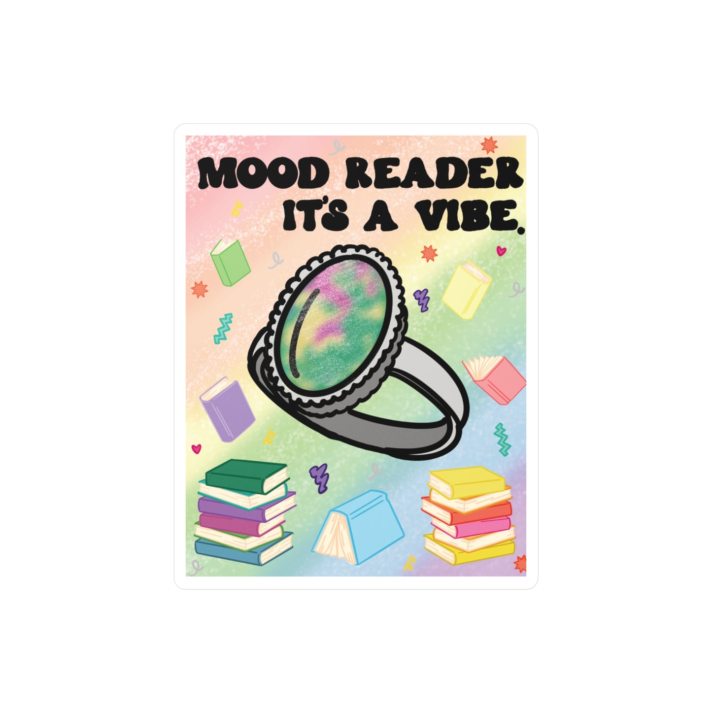 Mood Reader It's a Vibe. Sticker —  Kiss-Cut Vinyl Decal (without Genres)