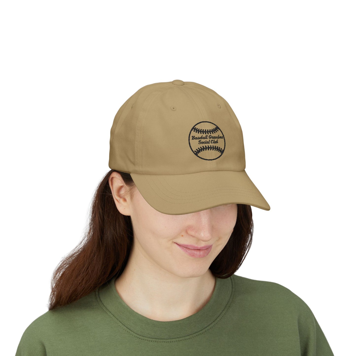 Baseball Grandma Social Club - Dad Cap Black Embroidered