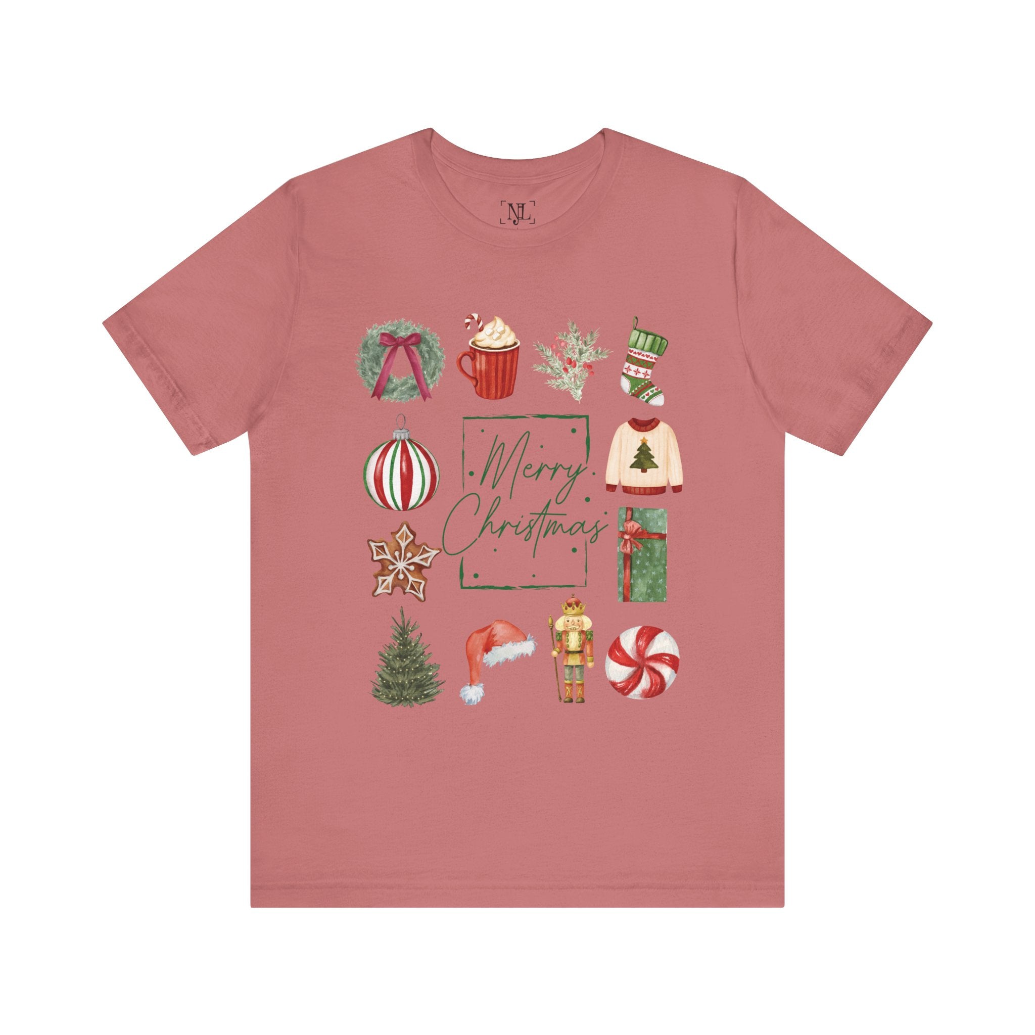 Vintage Merry Christmas - Short Sleeve Tee