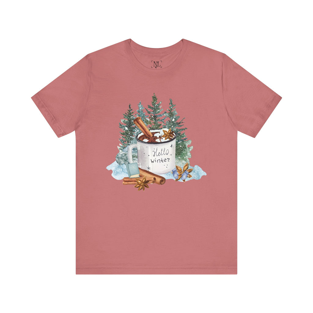 Hello Winter Mug Short Sleeve Tee