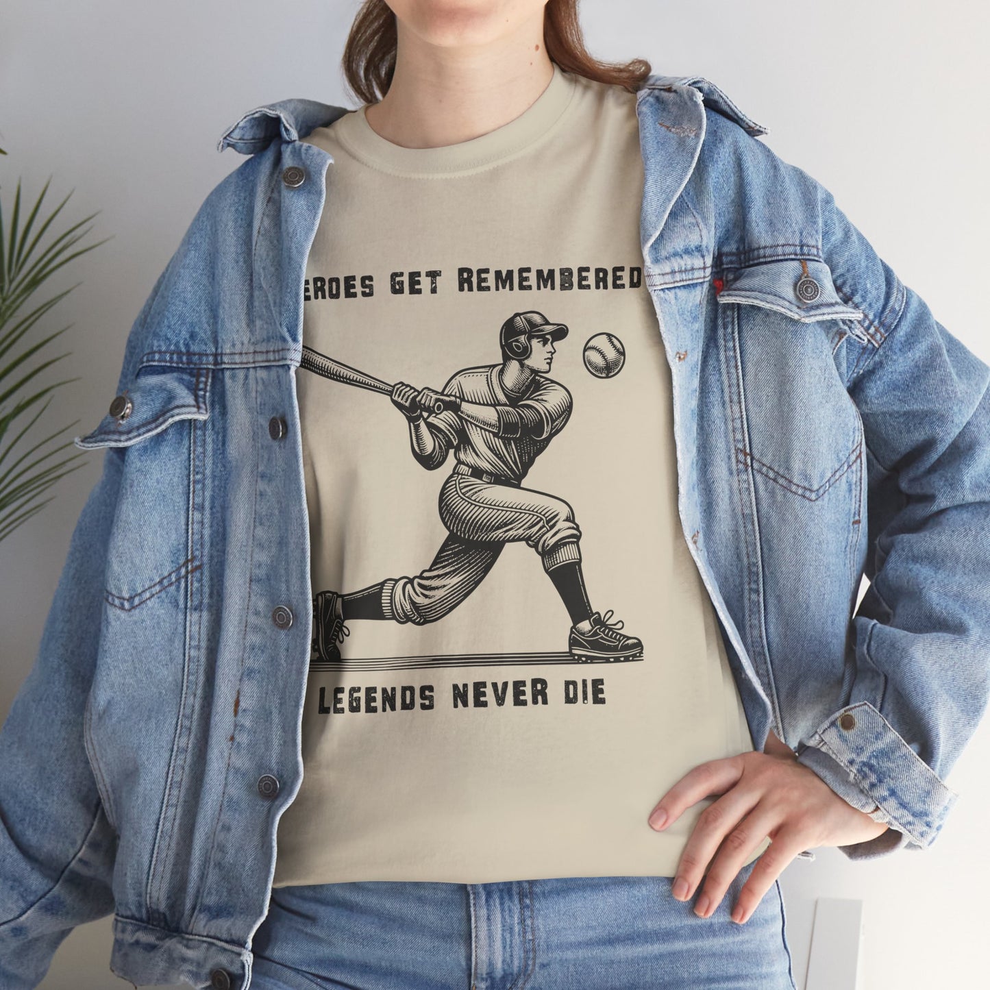 Baseball Legends T‑Shirt — "Heroes Get Remembered, Legends Never Die" Tribute Tee