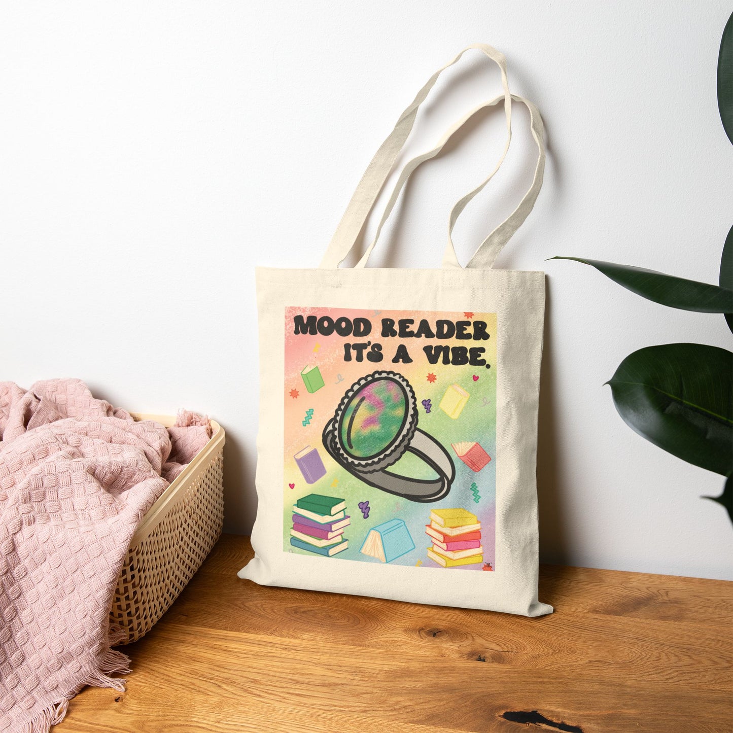 Mood Reader, It’s a Vibe - Bookish Tote Bag (without Genres)
