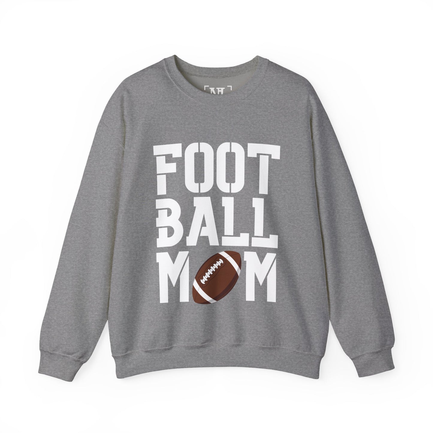 Football Mom Crewneck Sweatshirt (White Text)
