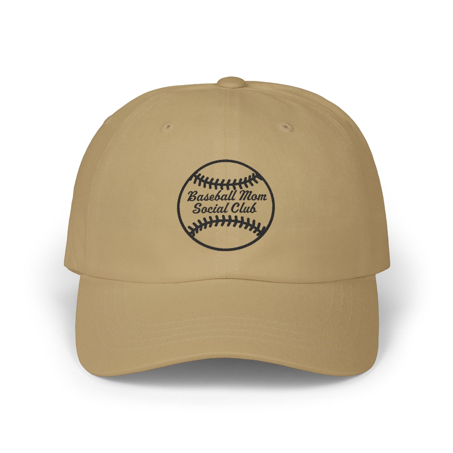 Baseball Mom Social Club - Dad Cap Black Embroidered