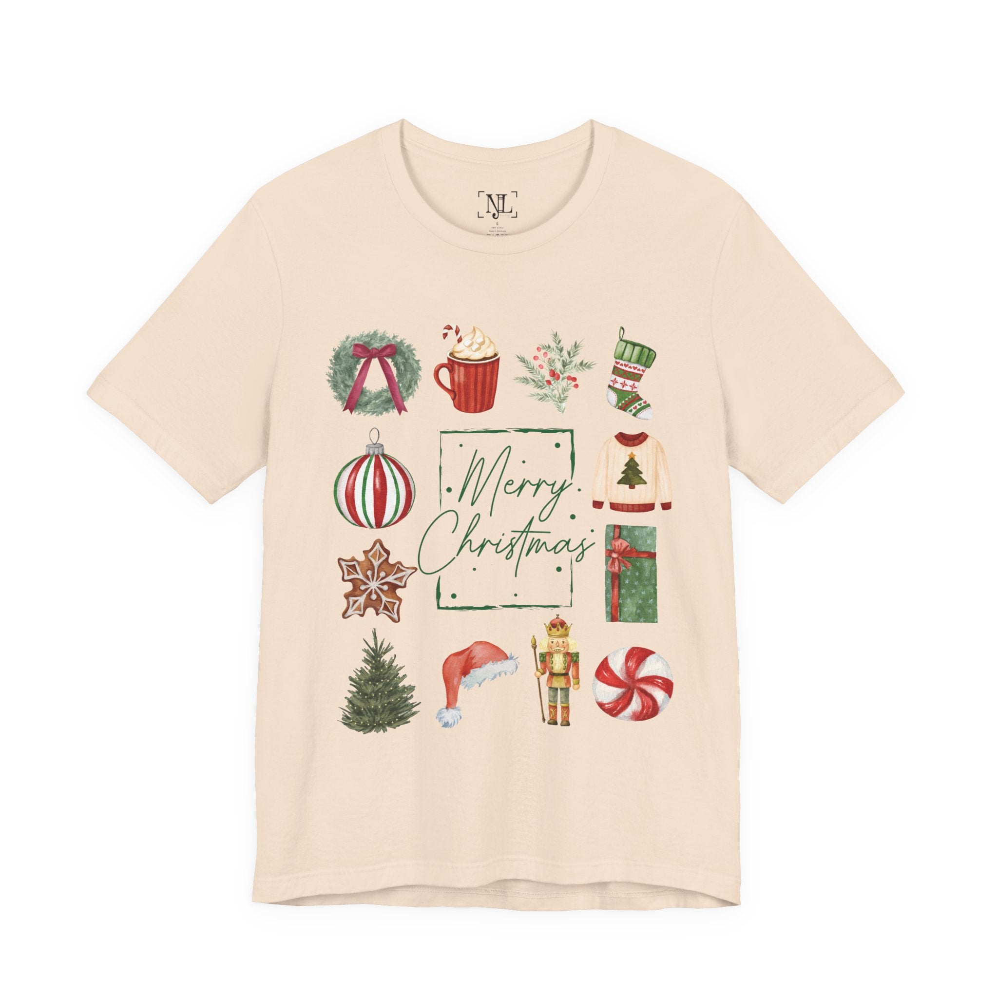 Vintage Merry Christmas - Short Sleeve Tee