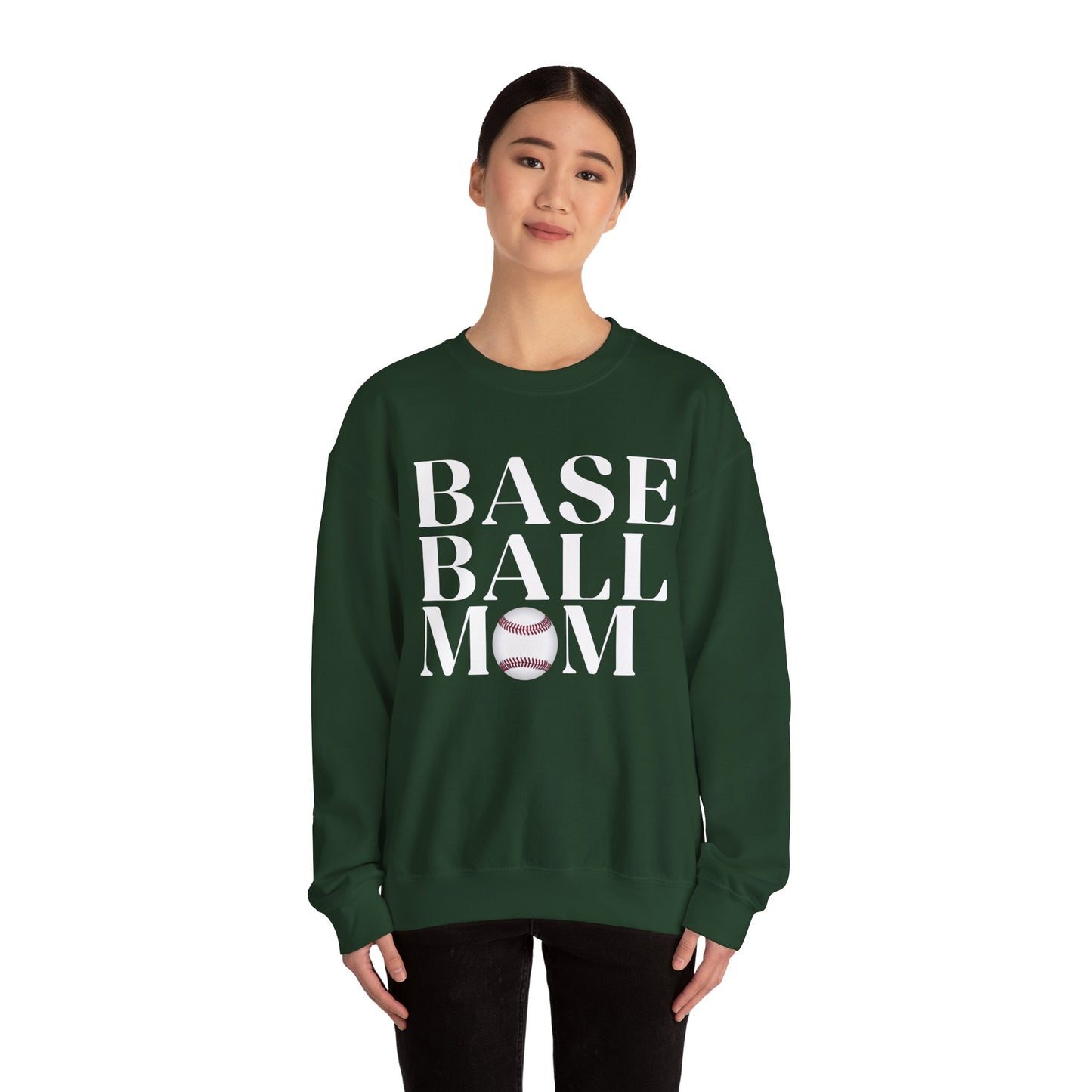Baseball Mom Crewneck Sweatshirt - Baseball Graphic Pullover for Moms