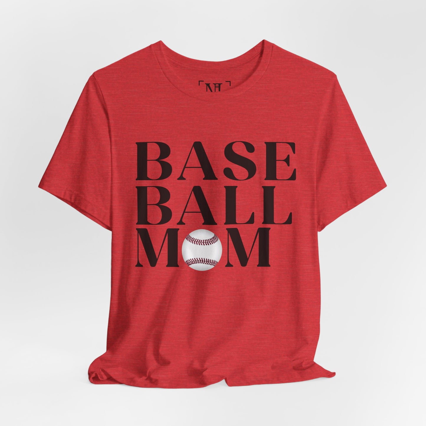 Baseball Mom T-Shirt – Retro Script with Baseball Graphic