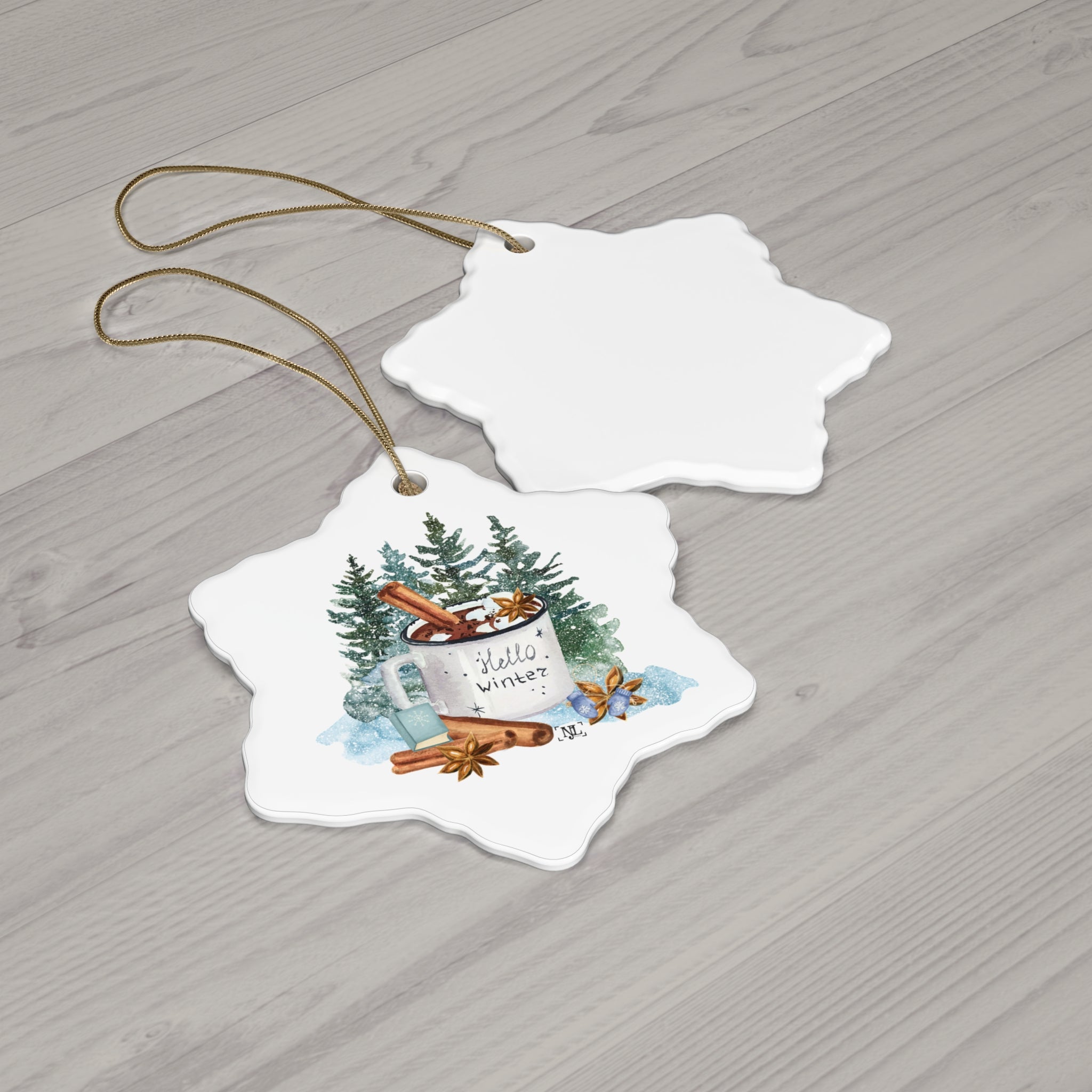 Hello Winter Mug - Ceramic Ornament