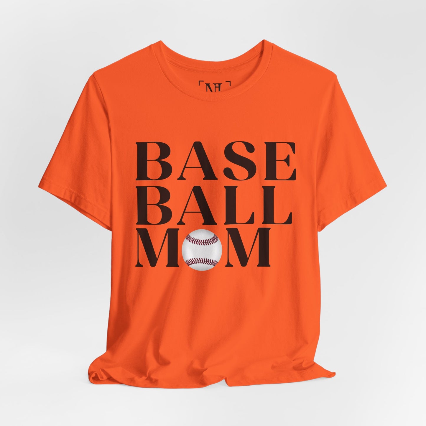 Baseball Mom T-Shirt – Retro Script with Baseball Graphic