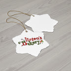 Blitzen's Bakery Ceramic Christmas Ornament