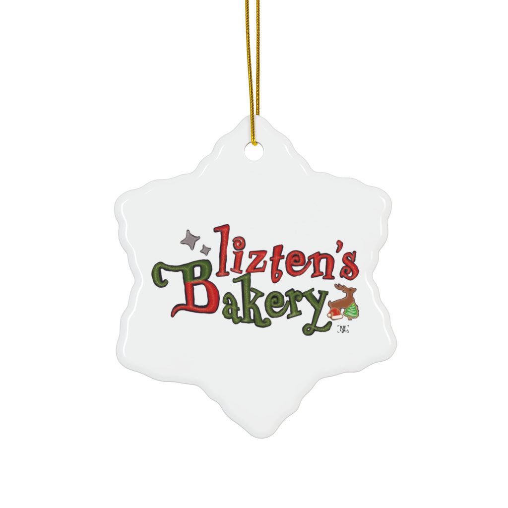 Blitzen's Bakery Ceramic Christmas Ornament