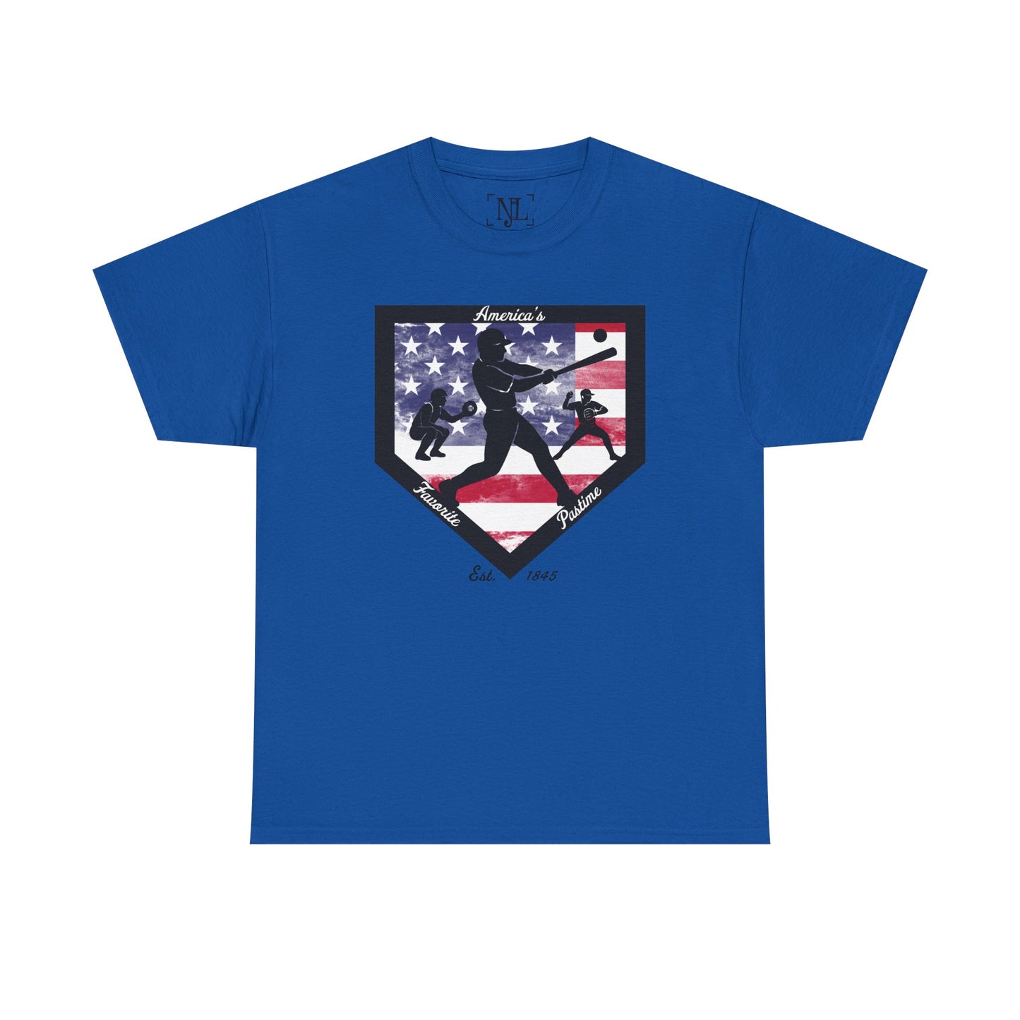 Baseball Home Plate American Flag T‑Shirt – America's Favorite Pastime Design