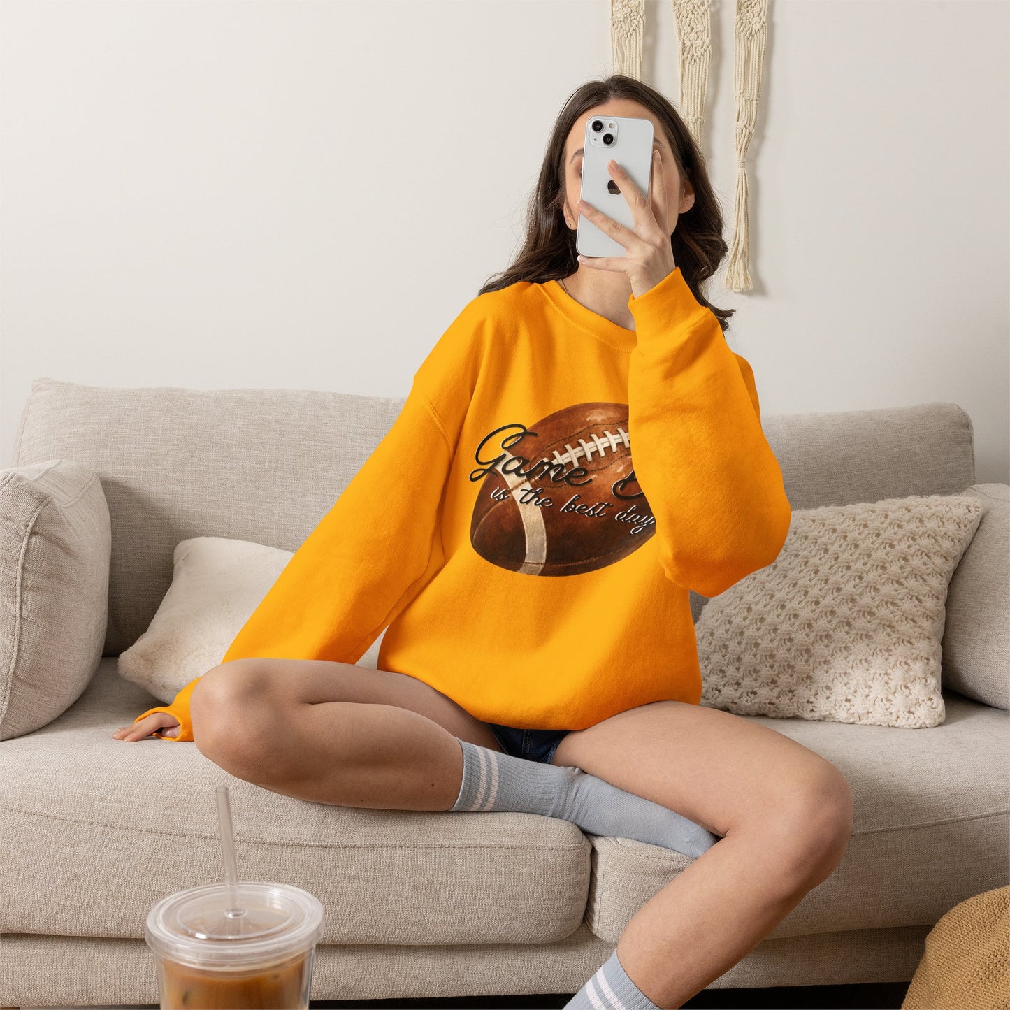 Game Day Is The Best Day Football Crewneck Sweatshirt