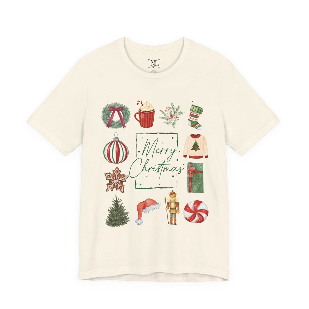 Vintage Merry Christmas - Short Sleeve Tee