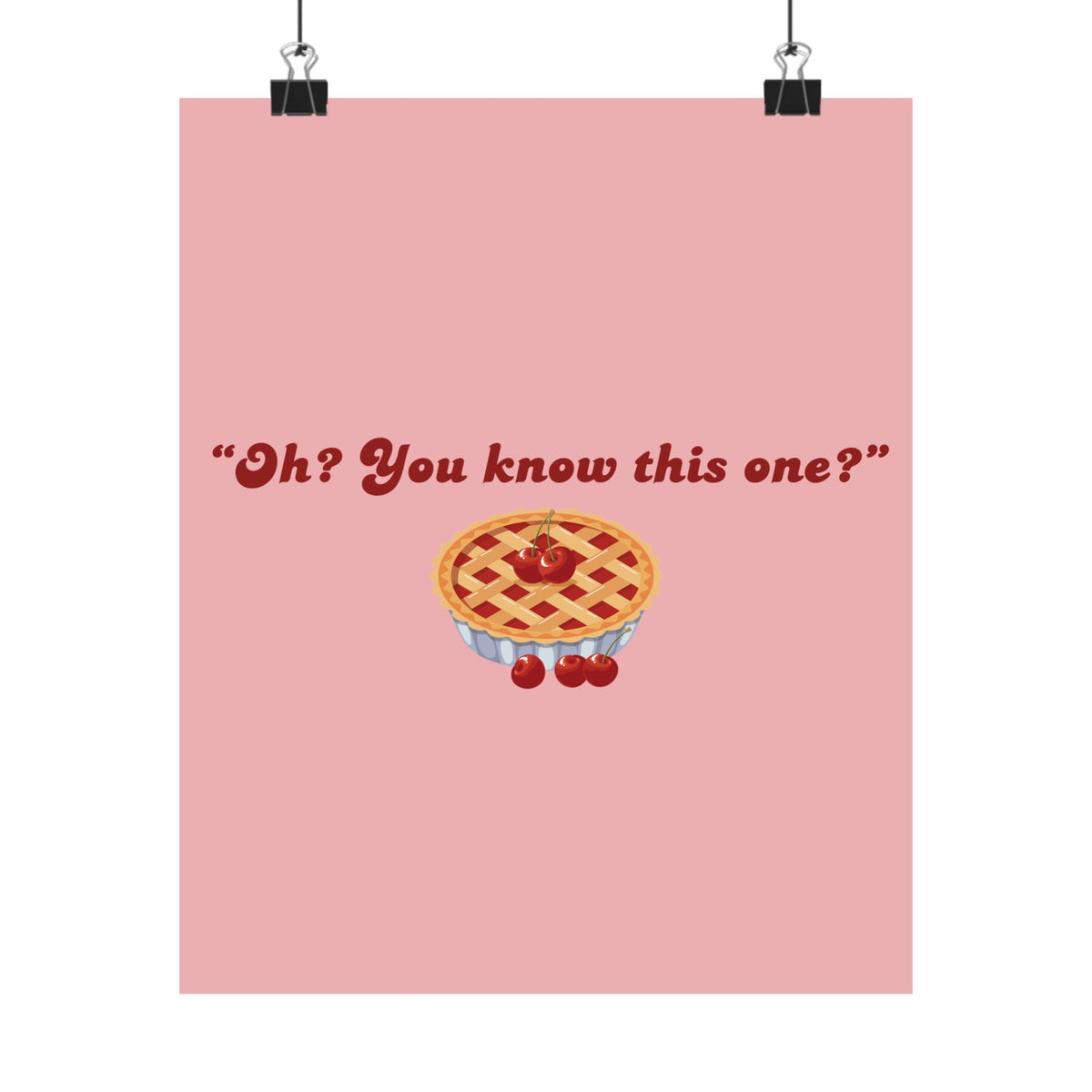 Oh? You know this one? Cherry Pie - Hockey Romance Inspired Wall Art