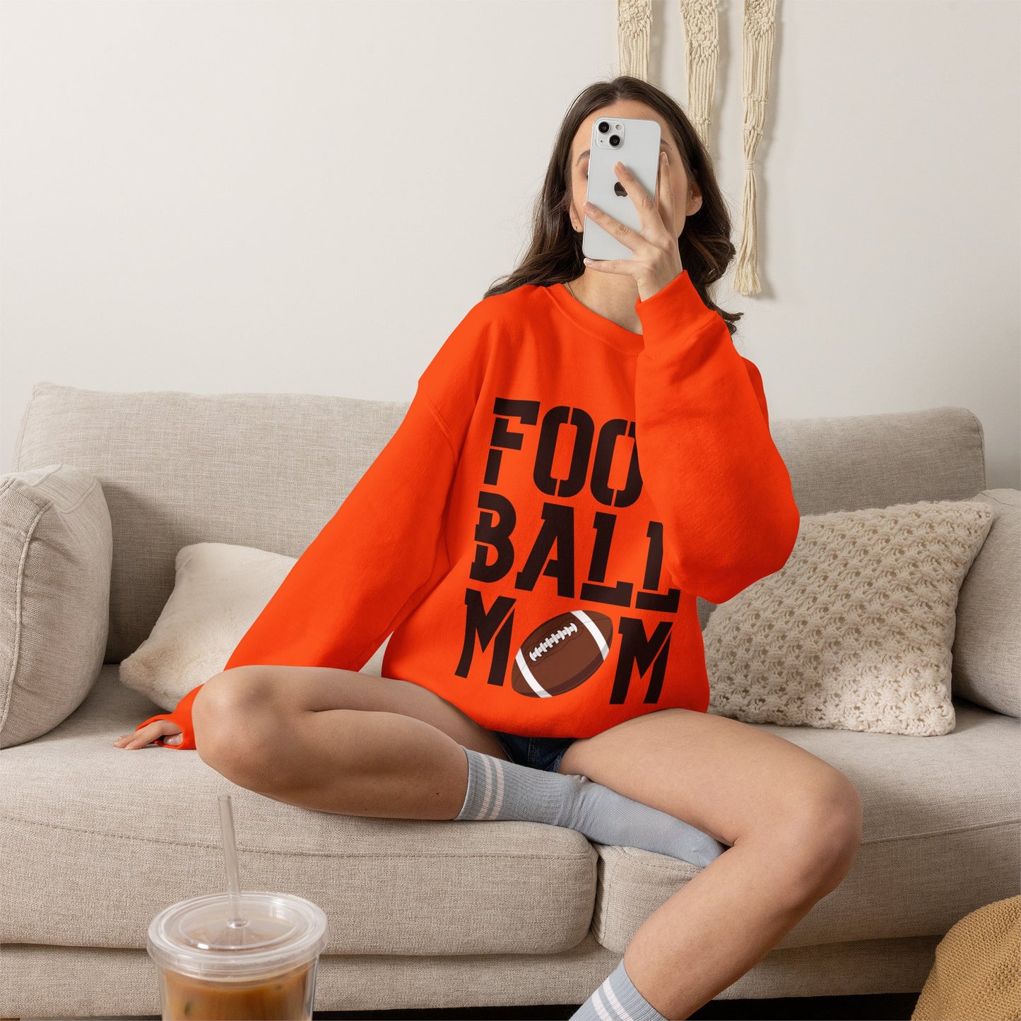 Football Mom Crewneck Sweatshirt