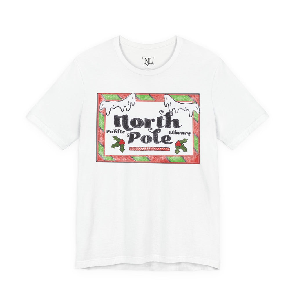 North Pole Library Short Sleeve Christmas Tee