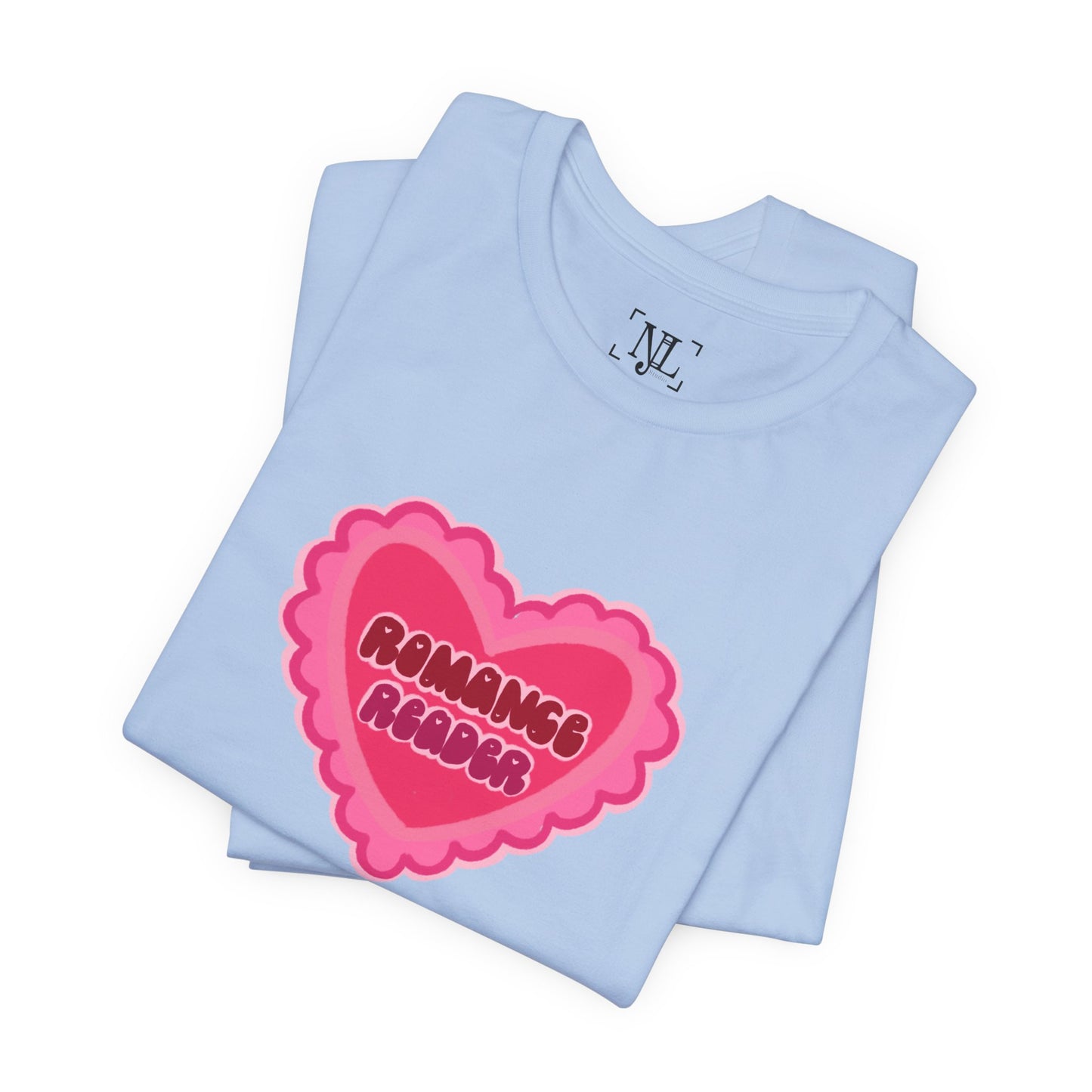 Romance Reader Heart Logo — Bookish Tee