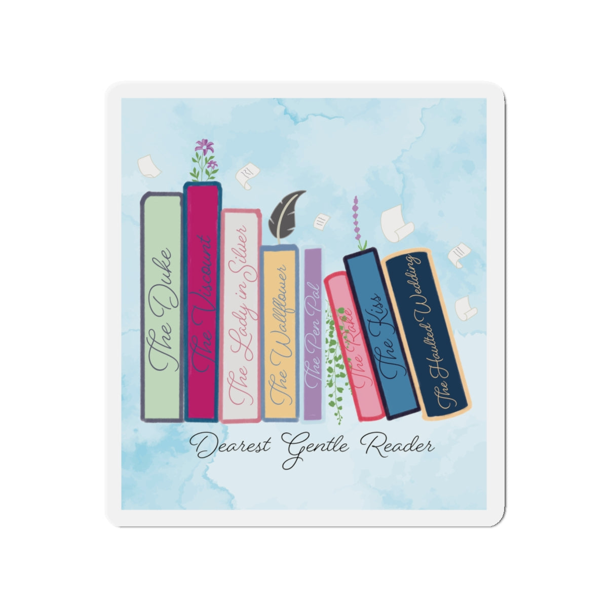 Dearest Gentle Reader Book Stack- Regency Romance Inspired Magnet