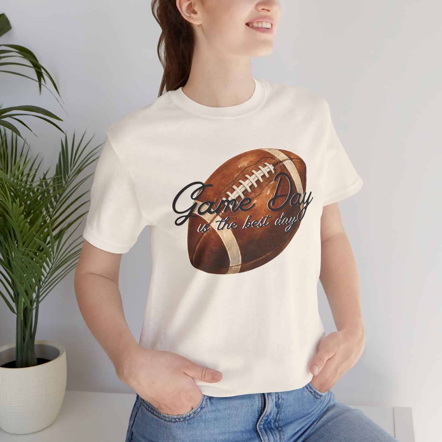 Game Day Football Tee — "Game Day is the best day" Vintage Football Shirt