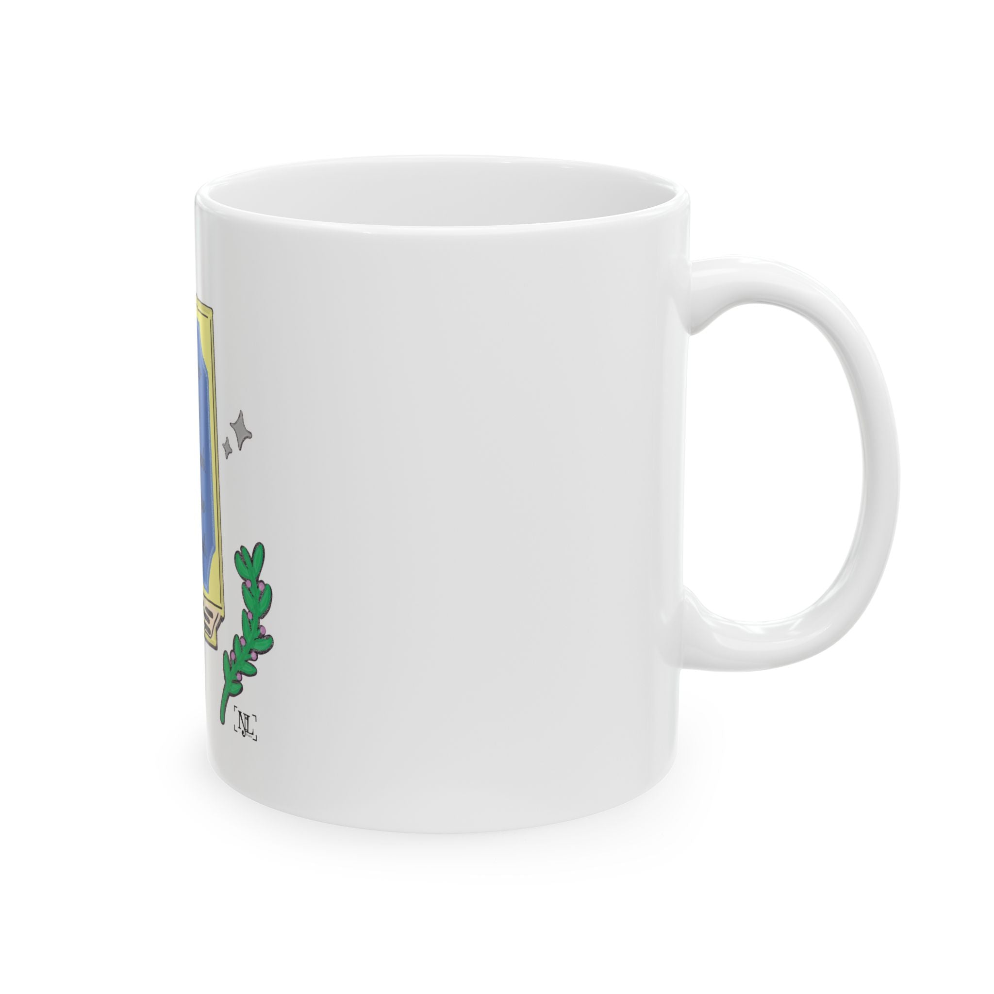 Book Lover Ceramic Mug — "I like to read very much. Perhaps too much." (11oz & 15oz)