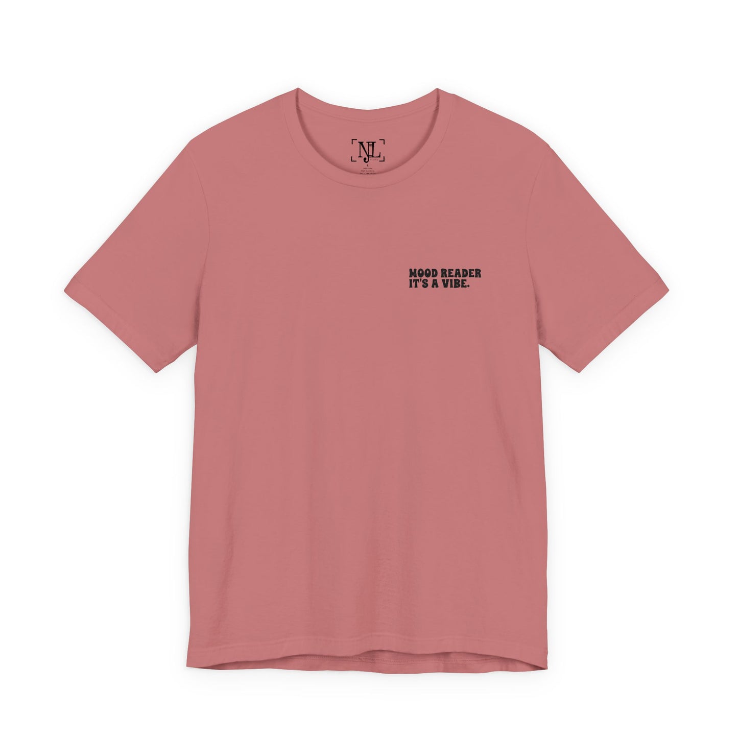 "Mood Readers. It's a Vibe." - Embroidered Literary Tee (Black Text)