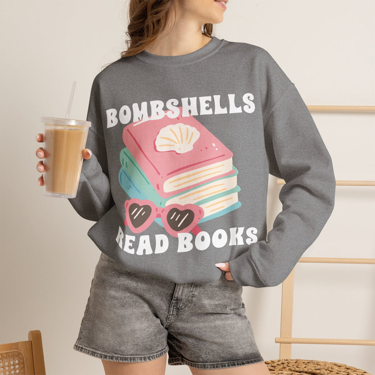 Bombshells Read Books - Bookish Villa Inspired Sweatshirt (White Text)