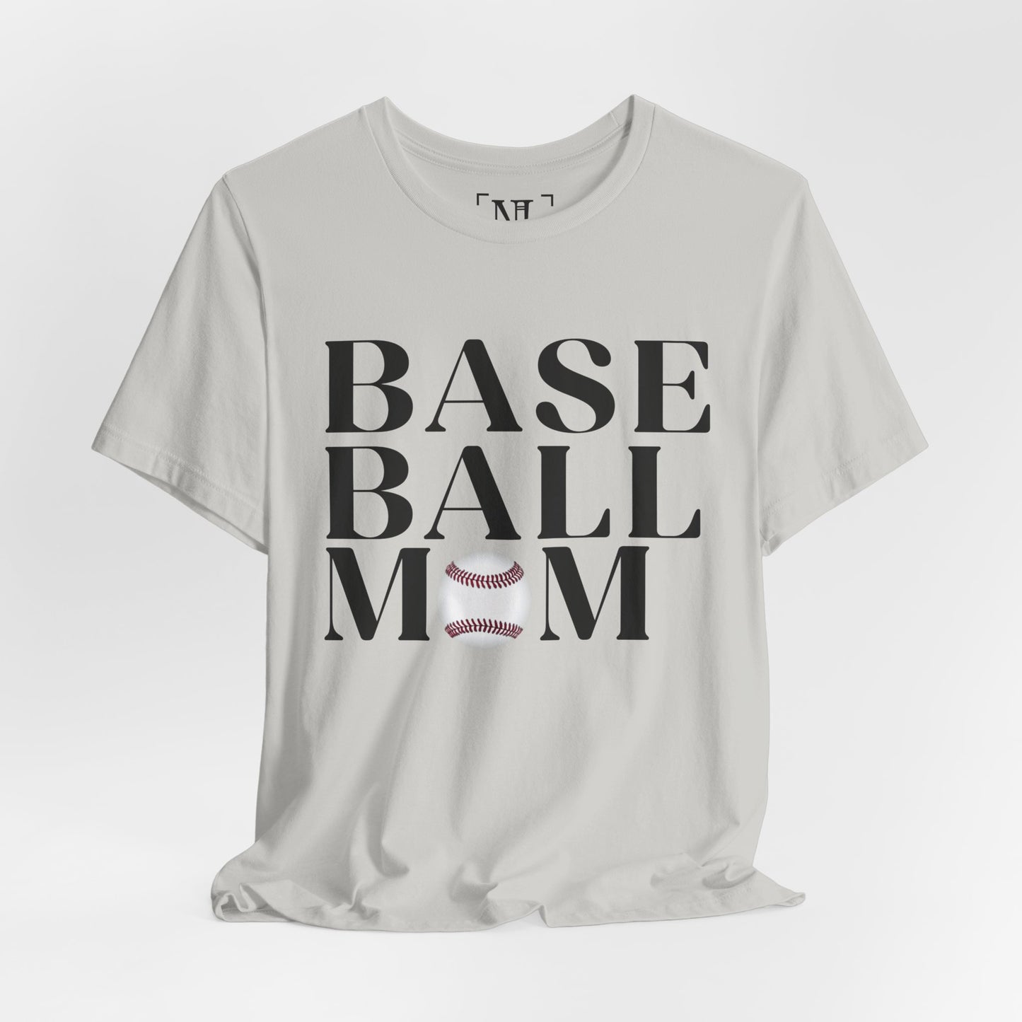 Baseball Mom T-Shirt – Retro Script with Baseball Graphic