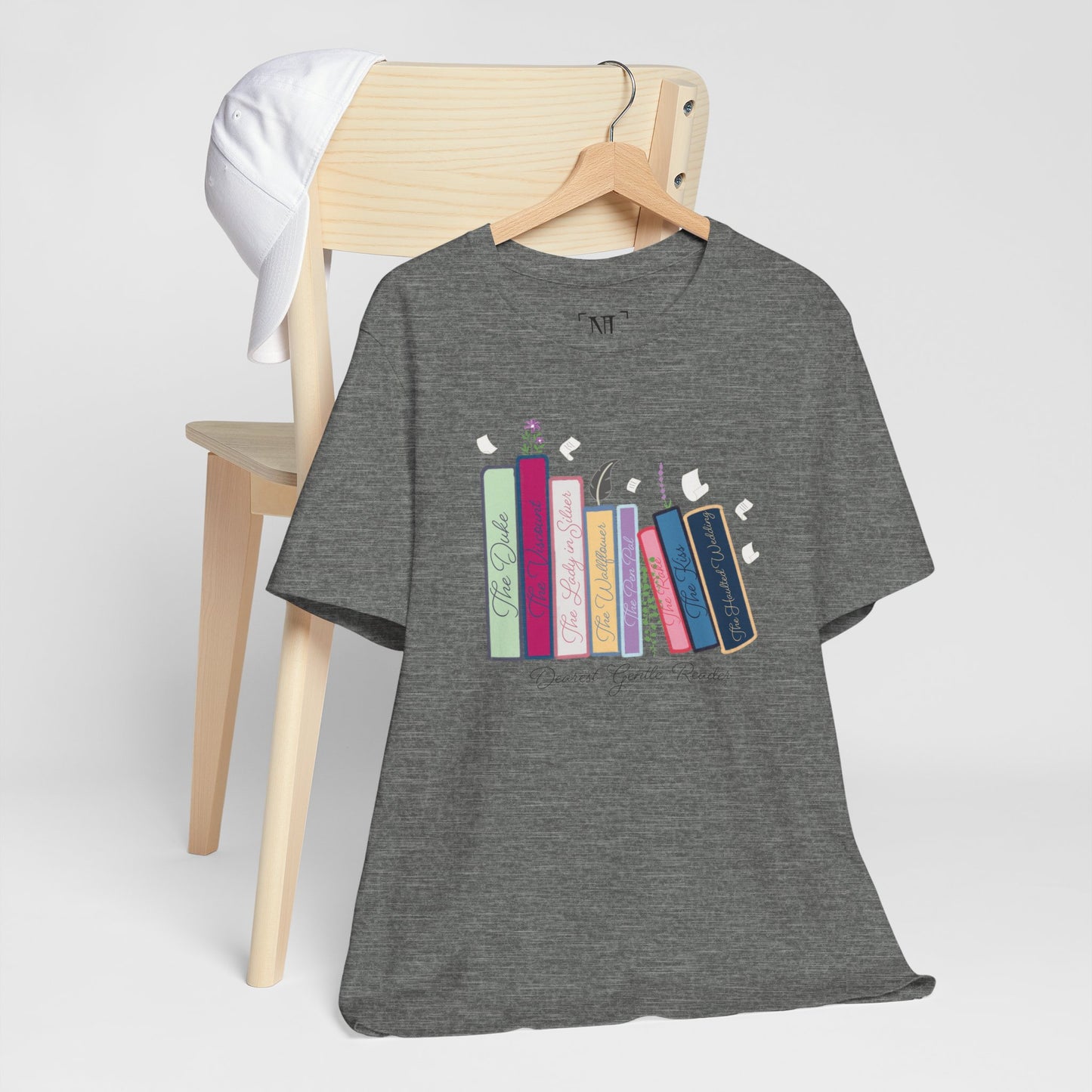 Dearest Gentle Reader Book Stack - Regency Romance Inspired Tee