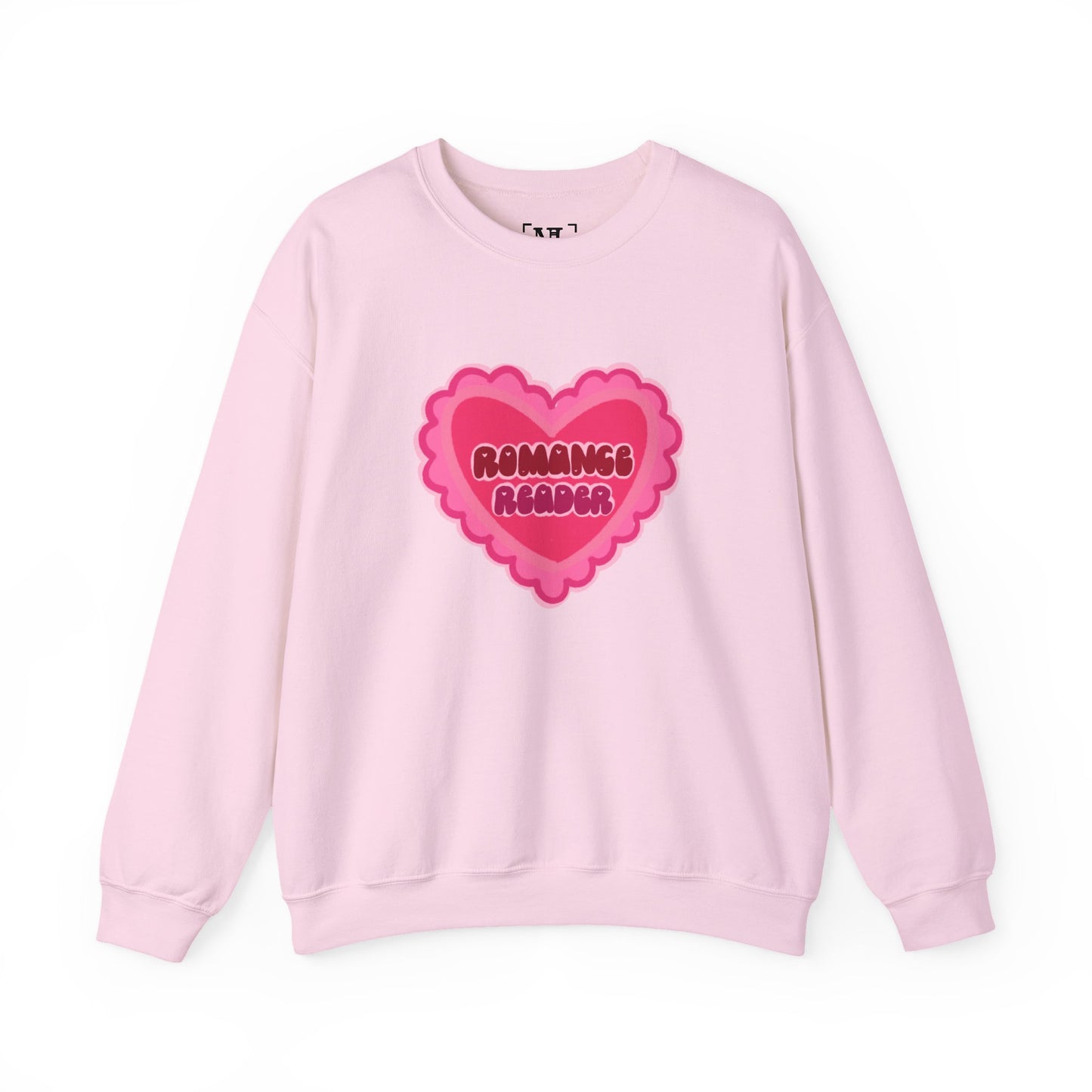 Romance Reader Heart Logo - Cozy Bookish Crewneck Sweatshirt