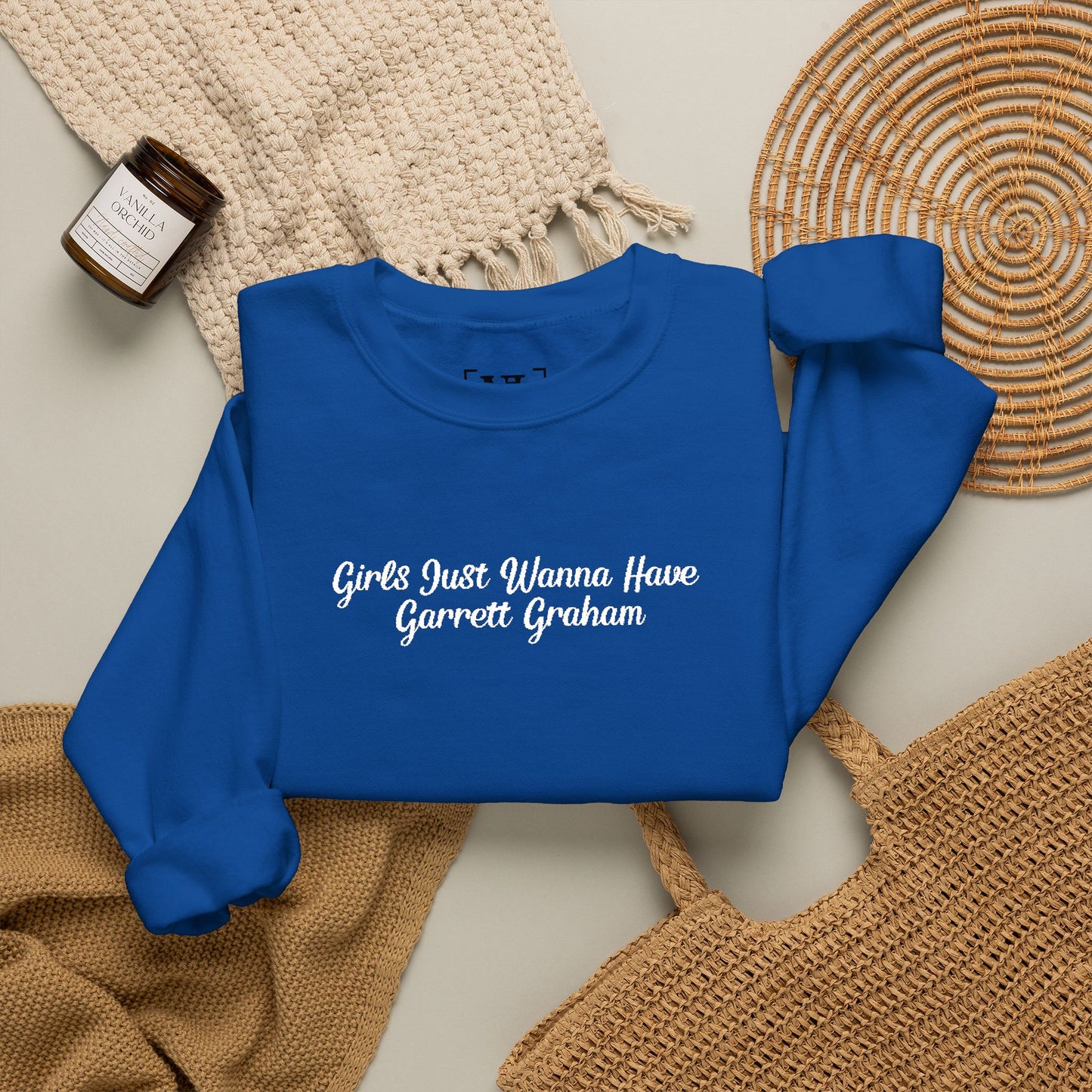 Girls Just Wanna Have Garrett Graham - Hockey Romance Inspired Embroidered Sweatshirt