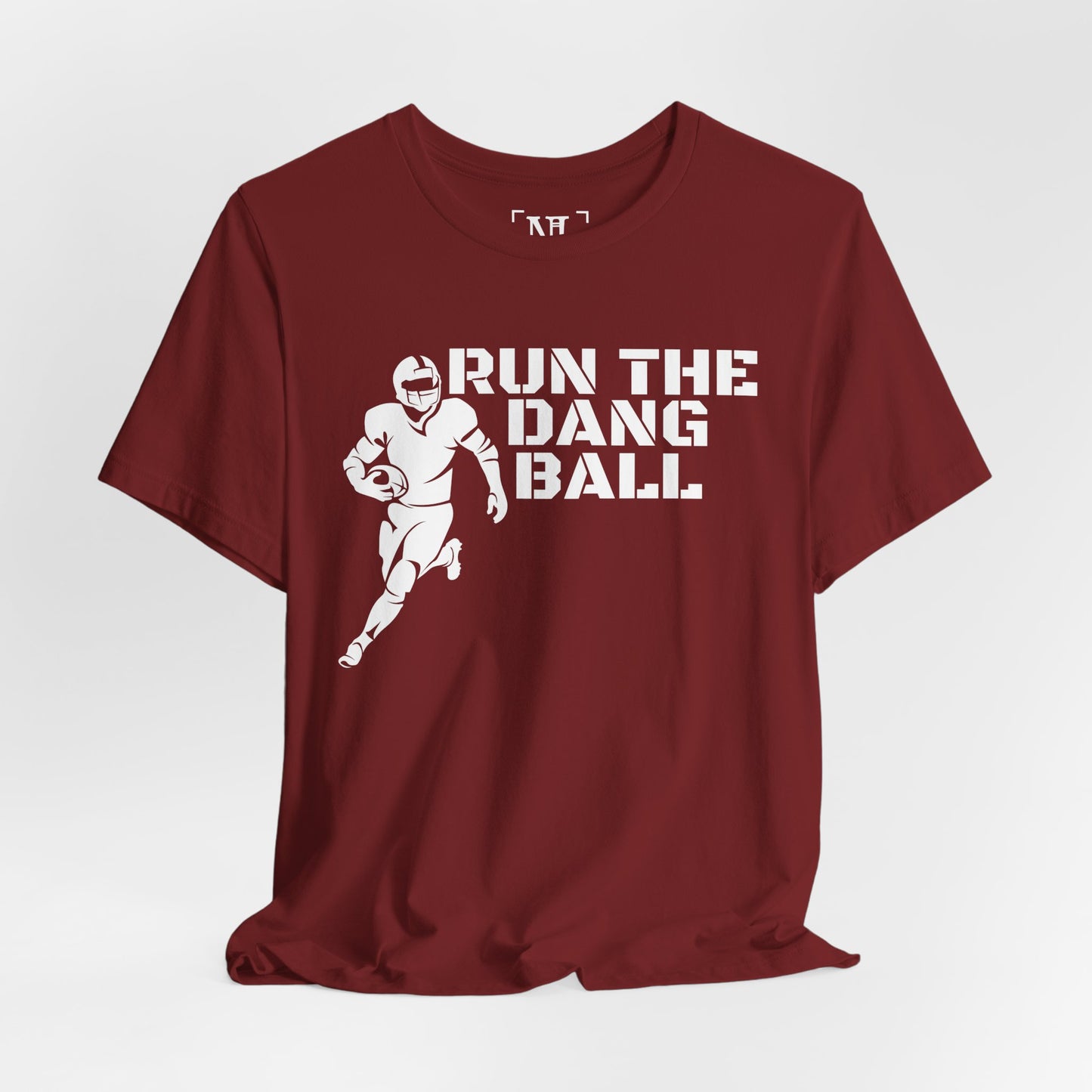 Run the Dang Ball T-Shirt — Football Player Graphic Tee (White Text)