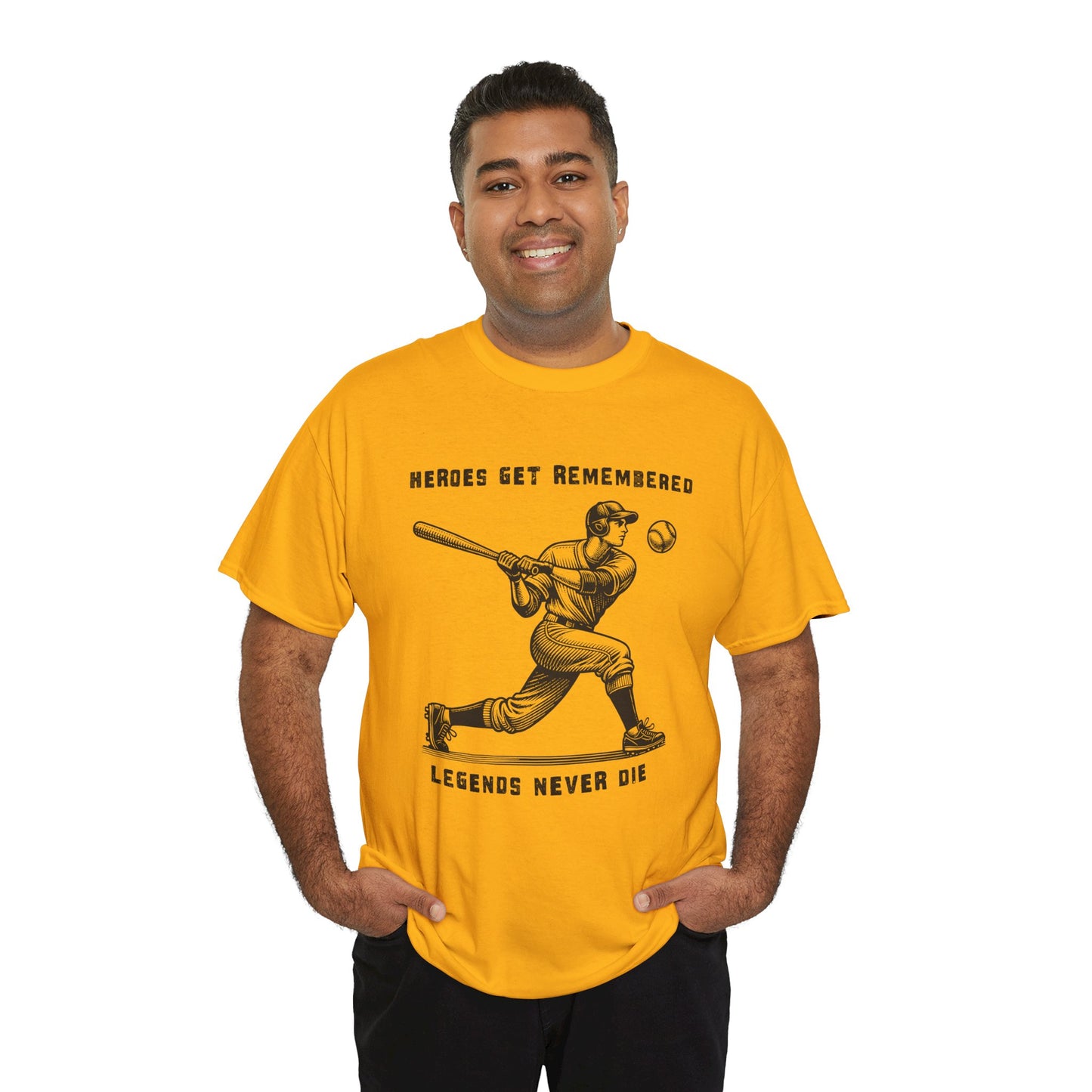 Baseball Legends T‑Shirt — "Heroes Get Remembered, Legends Never Die" Tribute Tee