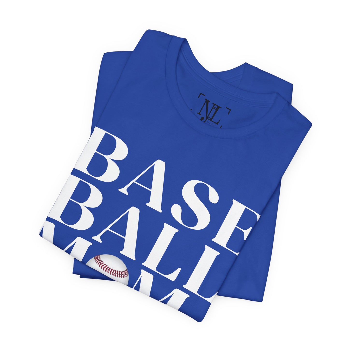 Baseball Mom T-Shirt – Retro Script with Baseball Graphic