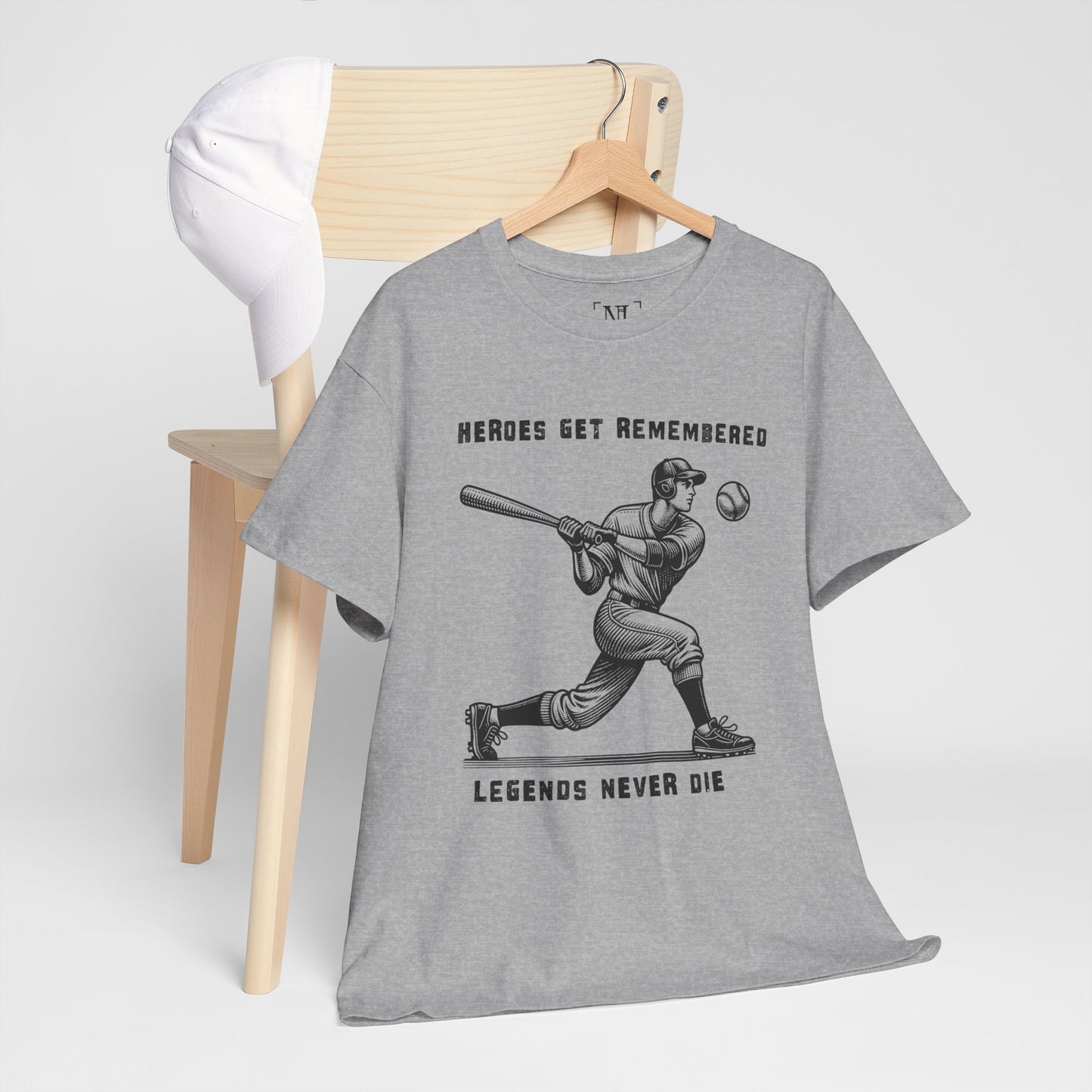 Baseball Legends T‑Shirt — "Heroes Get Remembered, Legends Never Die" Tribute Tee
