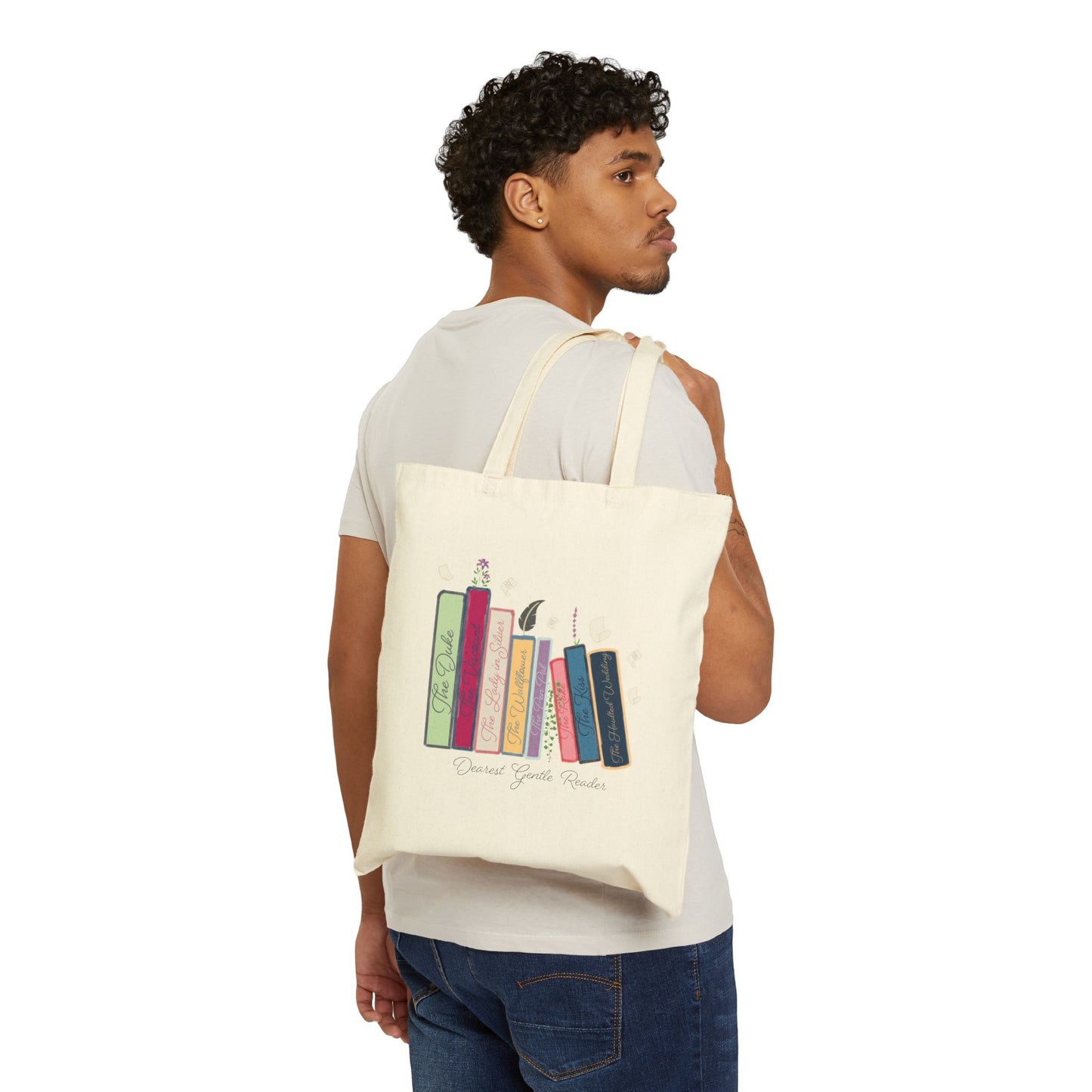 Dearest Gentle Reader Book Stack - Regency Romance Inspired Tote