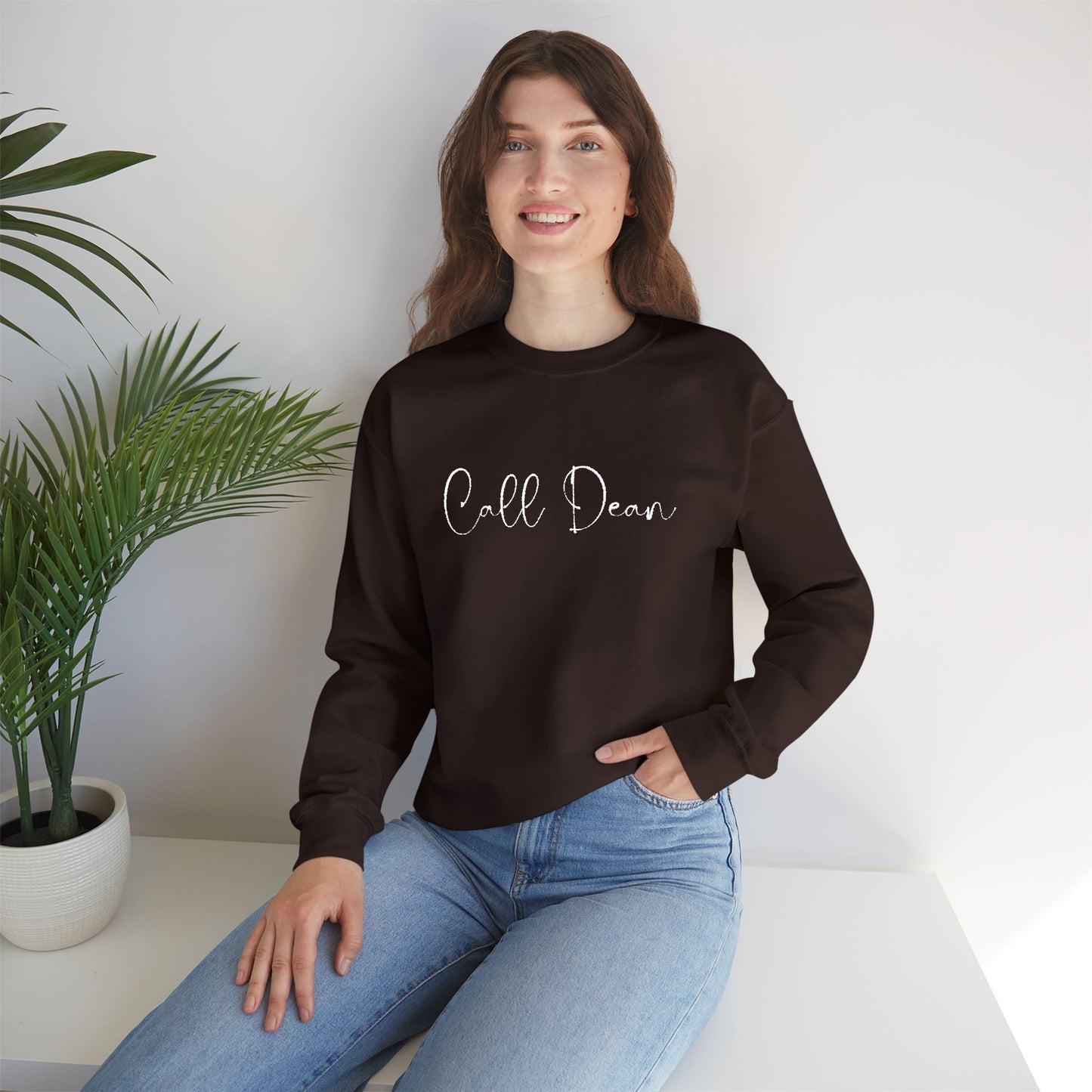 Call Dean - Hockey Romance Inspired Embroidered Sweatshirt